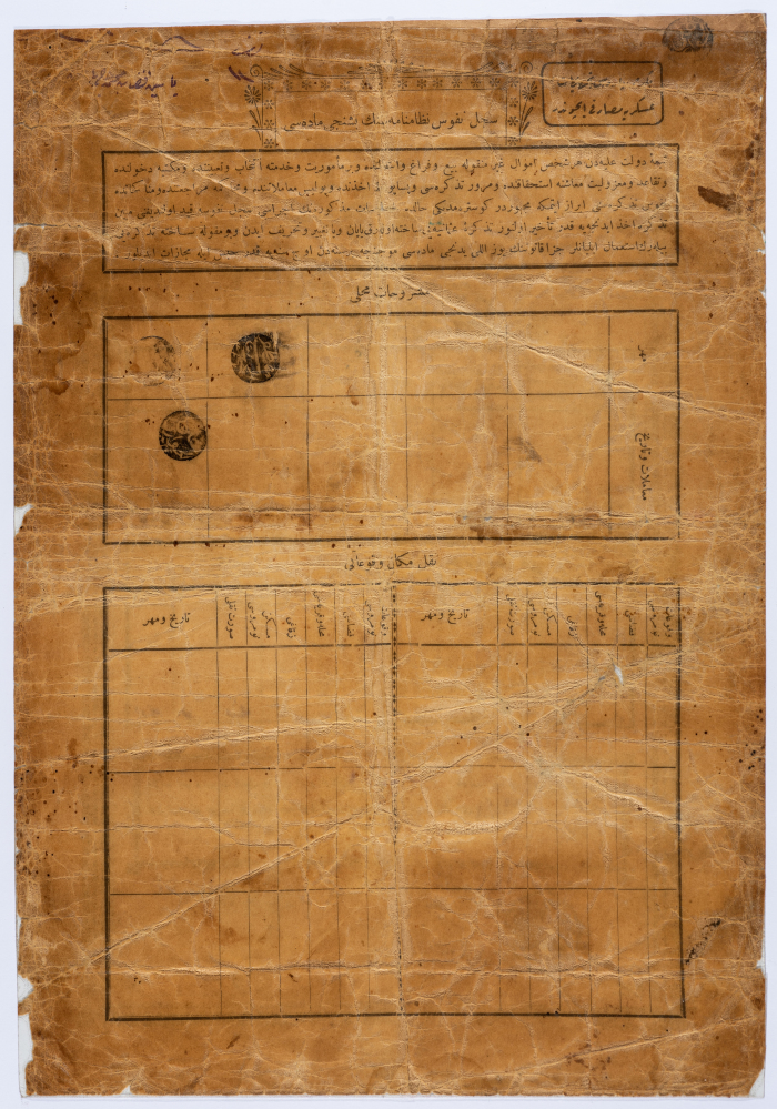 Yasin Muhammad Hiwwary's Ottoman Birth Certificate Issued by the Nablus Civil Status and Registration Office on 9 June 1905