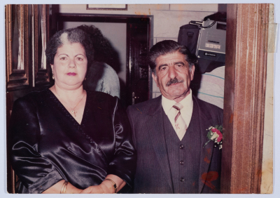 Andrawous Hanna with His Wife, Rima Hanna at a Celebration for His Nephew, Issa Yusef Hanna