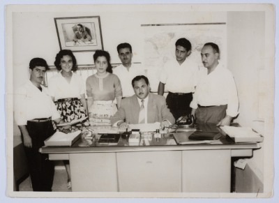 Andrawous Hanna with His Colleagues at Technical Packaging Co. in Amman, Jordan 