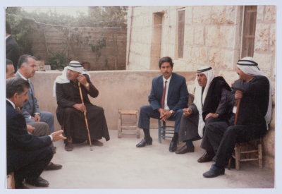 Andrawous Hanna with His Older Brother, Yusef Hanna and a Group of Friends 