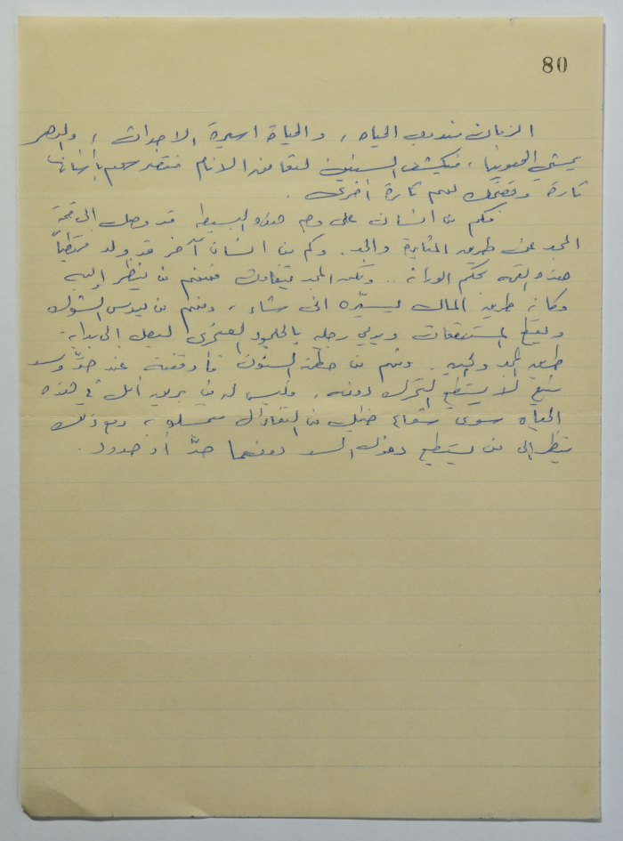 Prose by Omar al-Qasim While In Prison, the 1980s