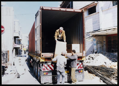 A Photograph of the Construction of al-Kasaba Theatre in Ramallah, 1999