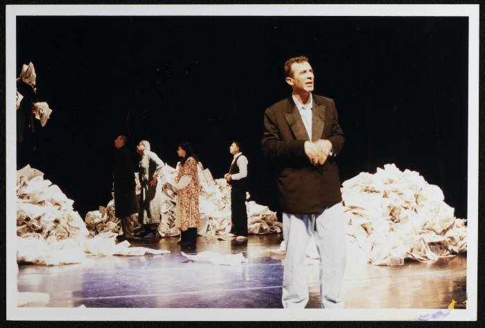 A Photograph of Stories Under Occupation's Cast Celebration, al-Kasaba Theatre, 2003
