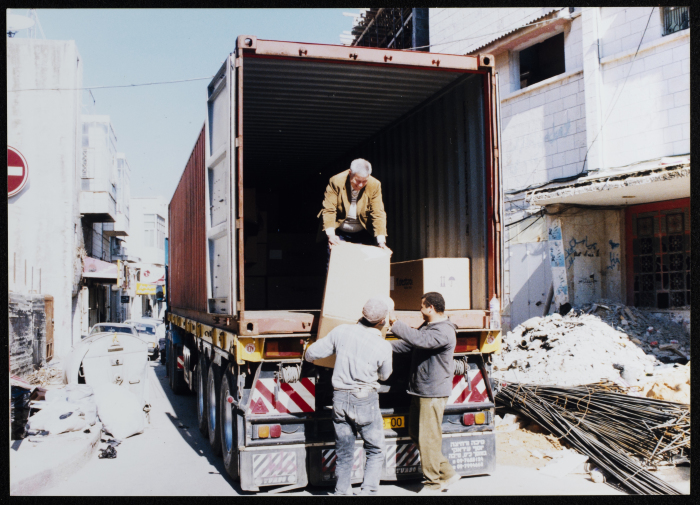 A Photograph of the Construction of al-Kasaba Theatre in Ramallah, 1999