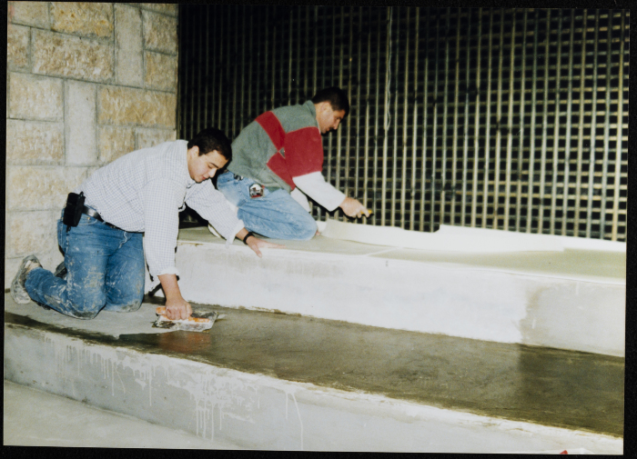A Photograph of the Construction of al-Kasaba Theatre in Ramallah, 1999
