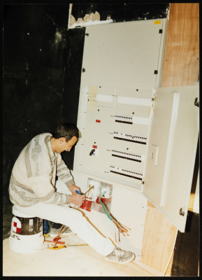 A Photograph of the Construction of al-Kasaba Theatre in Ramallah, 1999