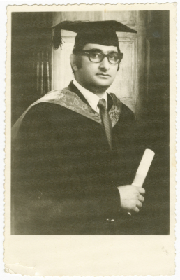 A Palestinian from al-Taybeh Village graduating from Alexandria University