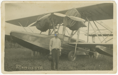 A Palestinian millionaire in front of his own jet in the USA