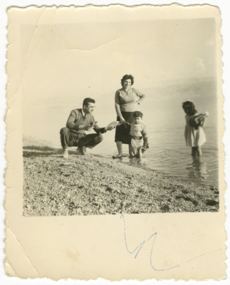 A Palestinian Family During a Trip to Lebanon