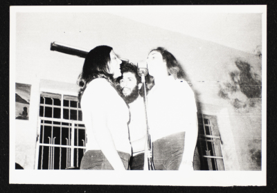 A Photograph of Samira, Alexandra, and Ibrahim Ashrawy at a show of Al-Bara