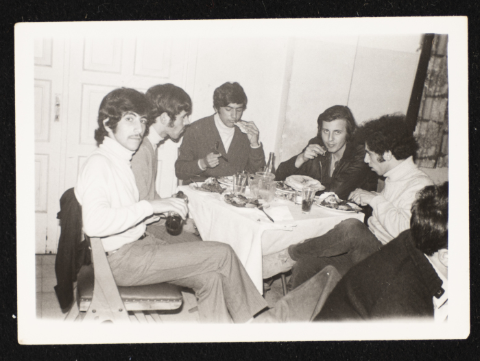 A Photograph of Men at Emile Ashrawi's House 