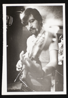 A Photograph of George Qurmuz at a show  for Al-Bara