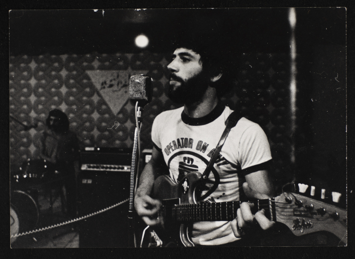 A Photograph of Samir and Emile Ashrawi at Al-Bara'em's Show at Naʿʿum's Restaurant and Garden in Ramallah, 1973