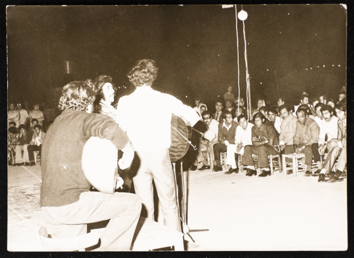 A Photograph of Muṣtafa al-Kurd with Samir and Emile Ashrawi
