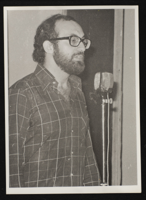 A Photograph of Hagop Koplinian Singing at One of Al-Bara