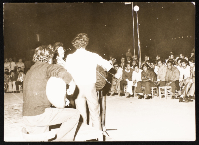 A Photograph of Muṣtafa al-Kurd with Samir and Emile Ashrawi