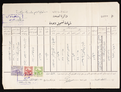 شهادة ميلاد إميل سمعان عشراوي، كانون الثاني1951 