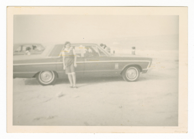 A Photograph of Naʿimeh al-Khatib on the Salmiya Beach, Kuwait 