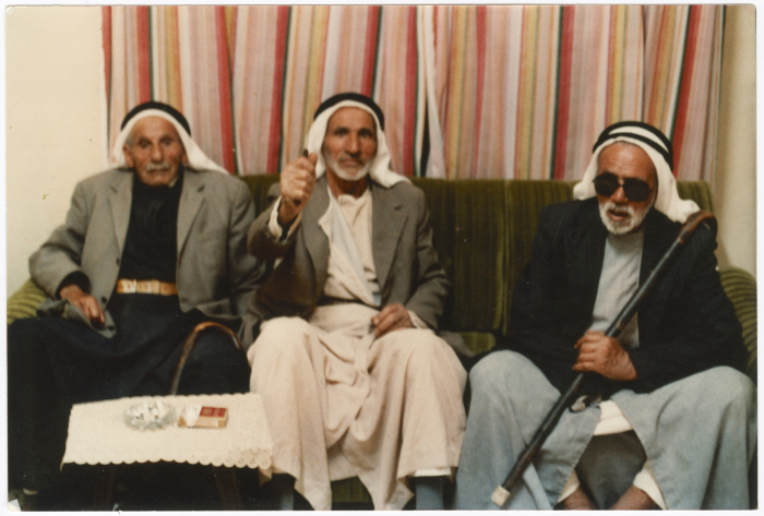 A Photograph of Three Elderlies at Hasan abu Khdair's Wedding 