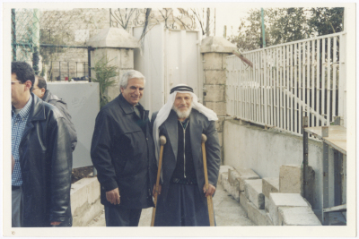 A Photograph of Hasan abu Khdair with the Imam of Shu