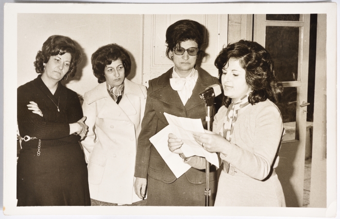 Badee'a Khalaf and Members of the Administrative Body of the Nahda Women’s Association, Ramallah, 1970-1979