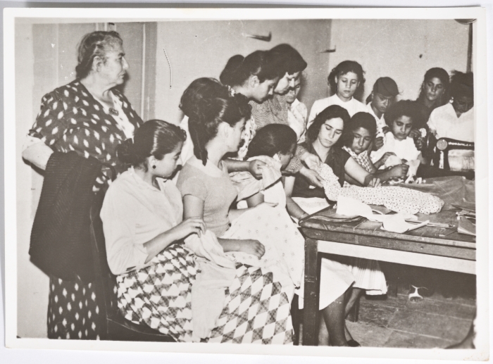Girls Embroidering at the Nahda Women's Association, Ramallah, 1960-1969