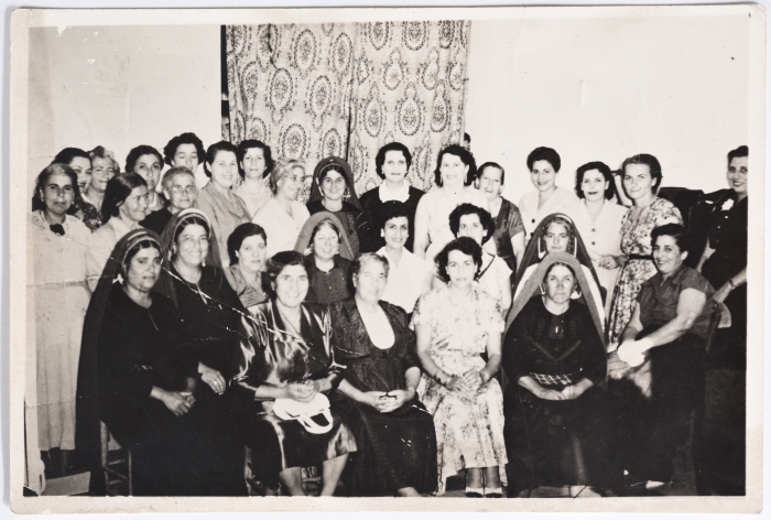 Members of the Nahda Women's Association General Assembly, Ramallah, 1950-1959