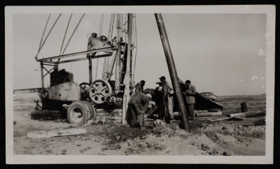 Workers Digging a Water Channel at the Arab Development Society Project, the 1950s 
