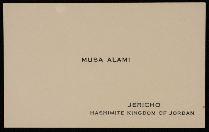 Musa al-ʿalamy's Business Card 