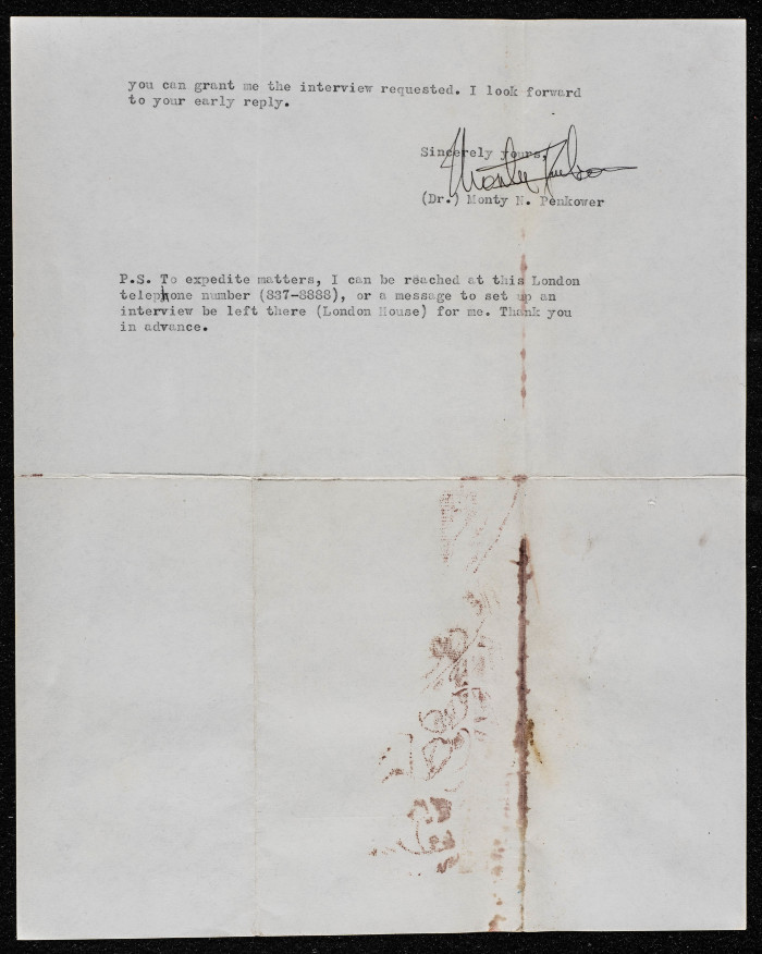 A Letter to Musa al-ʿalamy, 1976