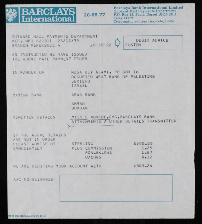 Musa al-ʿalamy's Balance Sheet 
