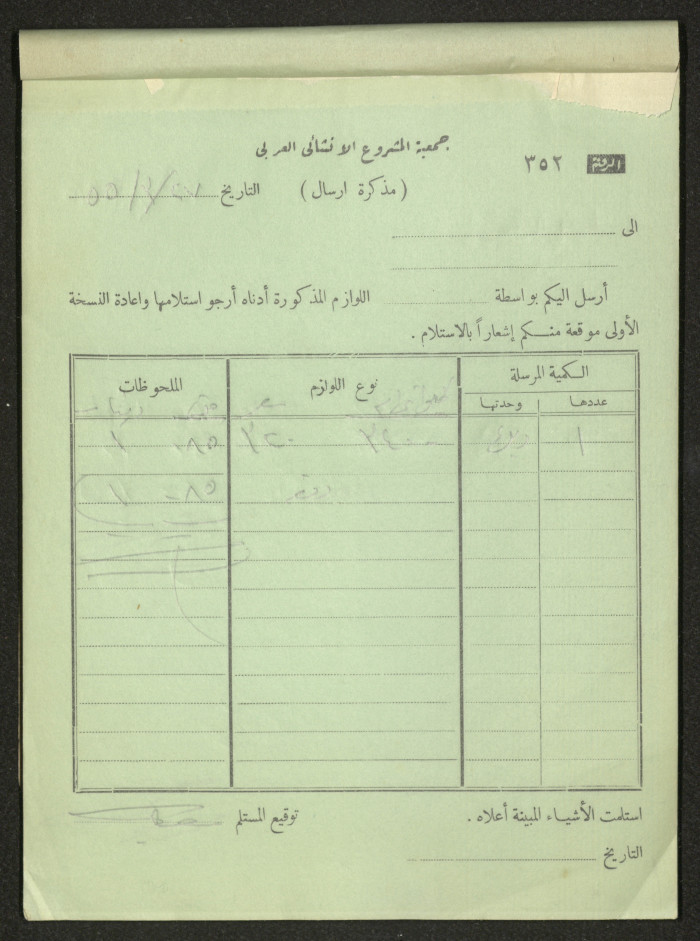 Dispatch Notes, 1955 
