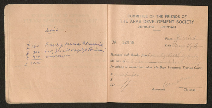 دفتر وصولات مالية، 1970 - 1980 