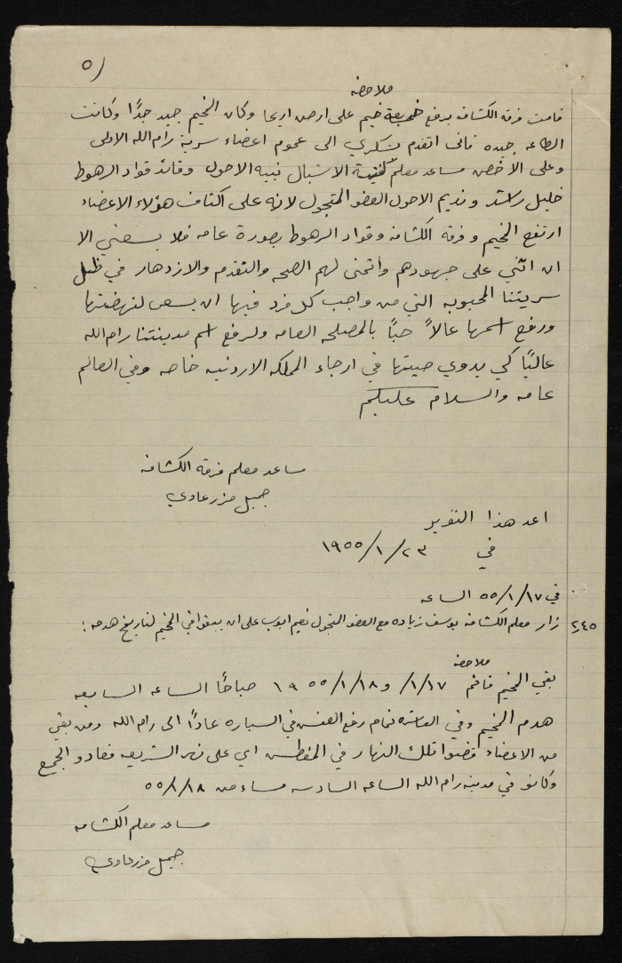 A Report on a Field Trip to Jericho in 1955