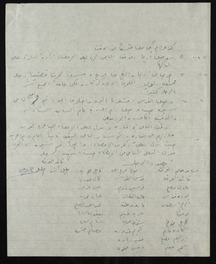 A Report on Sareyyet Ramallah's Trip to Jericho in 1954