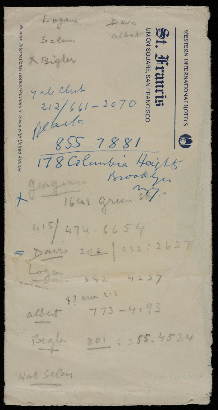 An Envelope with Notes 