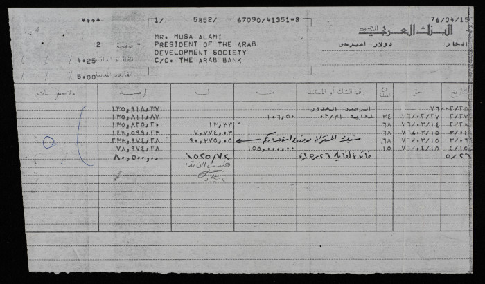 كشف حساب عام 1976