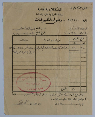 وصل مقبوضات