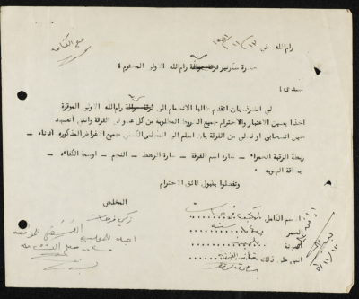 طلب انتساب الى سرية رام الله الاولى عام 1951