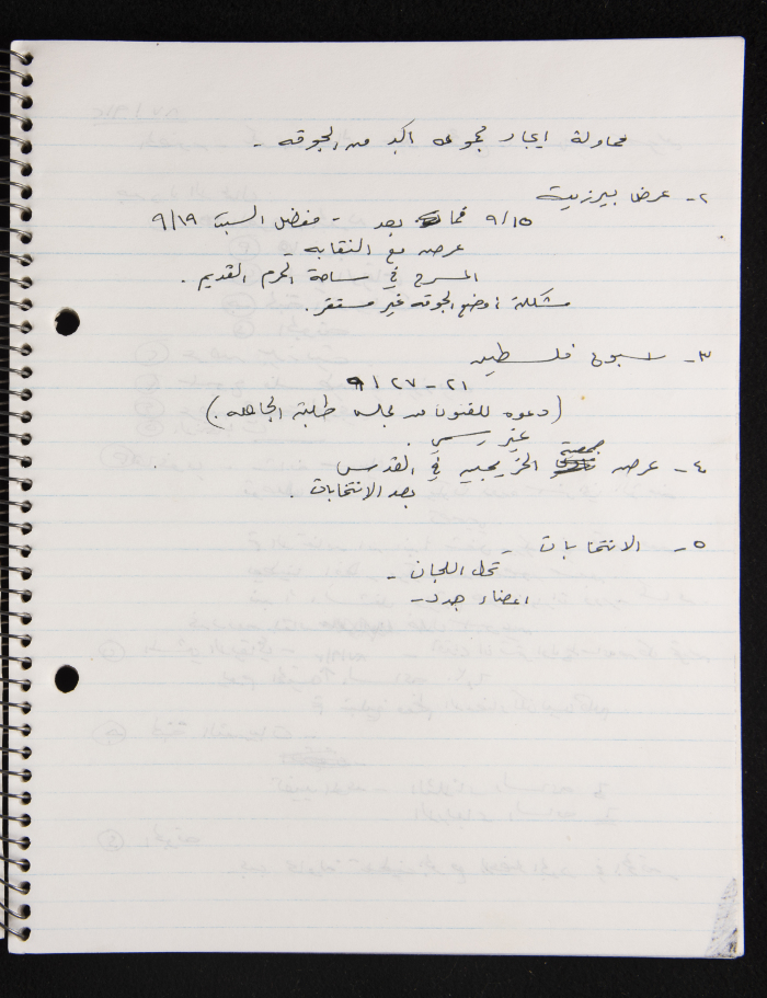El-Funoun Palestinian Popular Dance Troupe, Minutes of Meeting 
