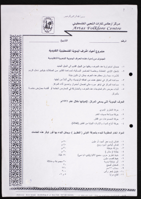 Reviving Palestinian Handicrafts