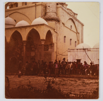 Several People in front of al-Jazzar Mosque, Akka 