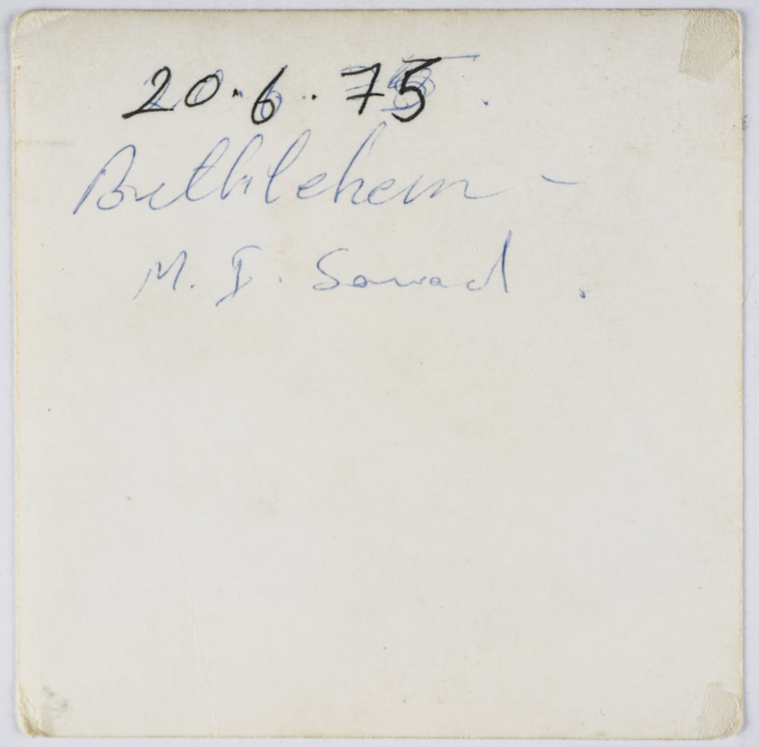 Musa Sanad, Bethlehem, 1975