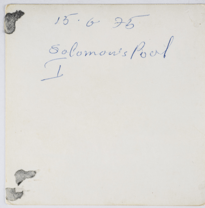 Musa Sanad, Solomon's Pools, 1975