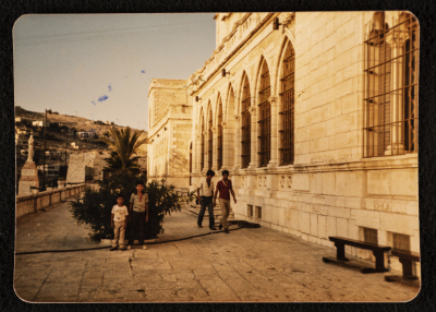 Hadi and Fadi Musa Sanad at the Convent of Hortus Conclusus, Artas 