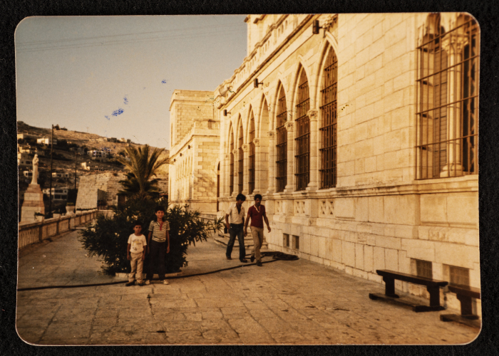 Hadi and Fadi Musa Sanad at the Convent of Hortus Conclusus, Artas 