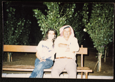 Huda Sanad with Uncle ʿabdel-ʿaziz Sanad 