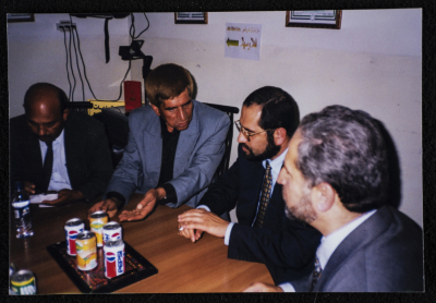 Musa Sanad in a Meeting at Artas Folklore Centre 
