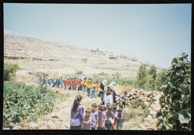 Students Participating in a Summer Camp on a Trip to Wadi Fukin

