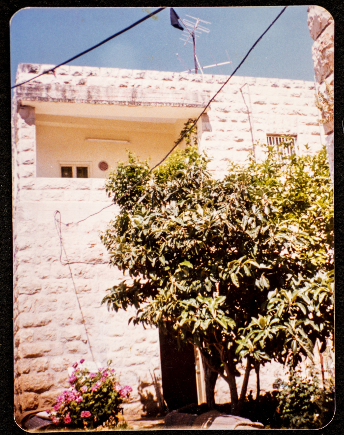 A Black Flag on a Rooftop in Artas in Mourning of Abu-Jehad 
